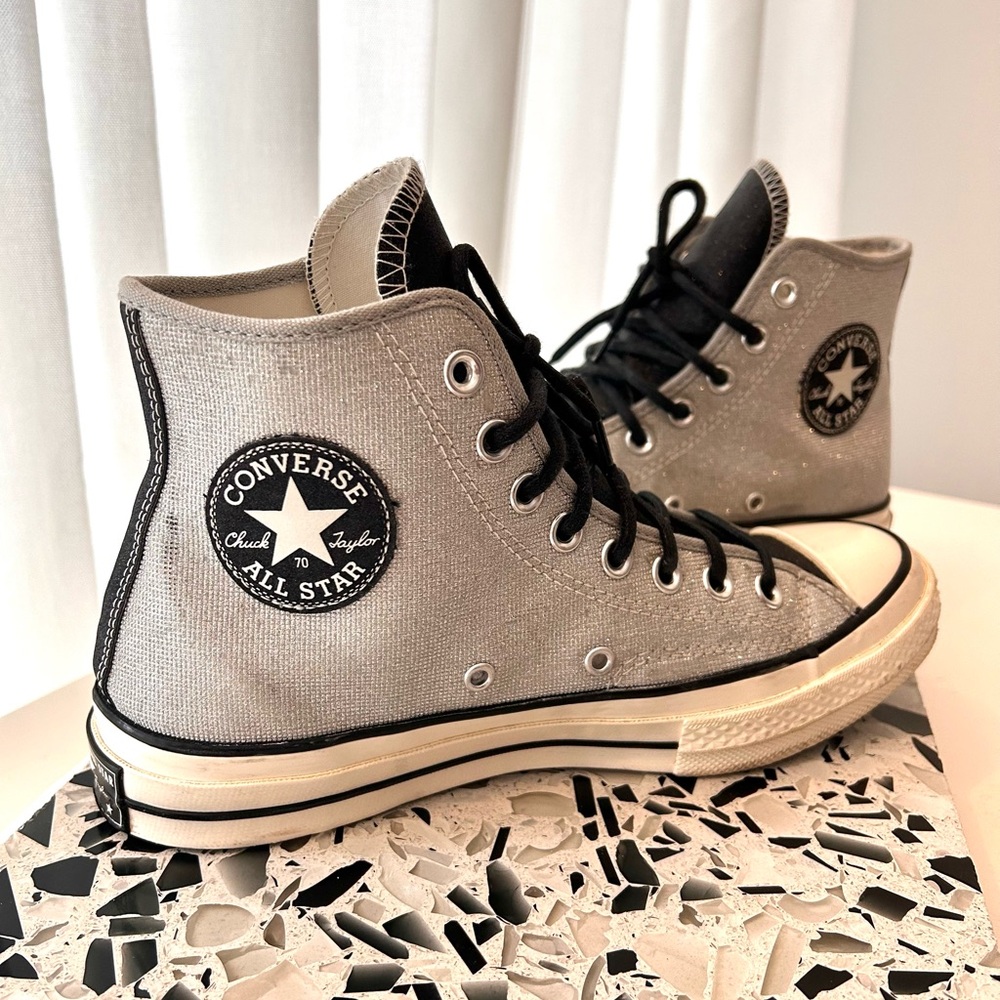 Converse Gray and Black High-Tops